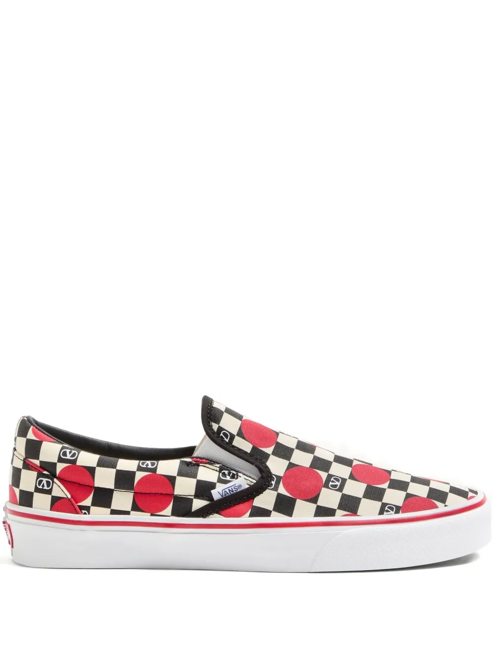 Valentino Garavani x Vans VLogo geruite sneakers met stippen Zwart