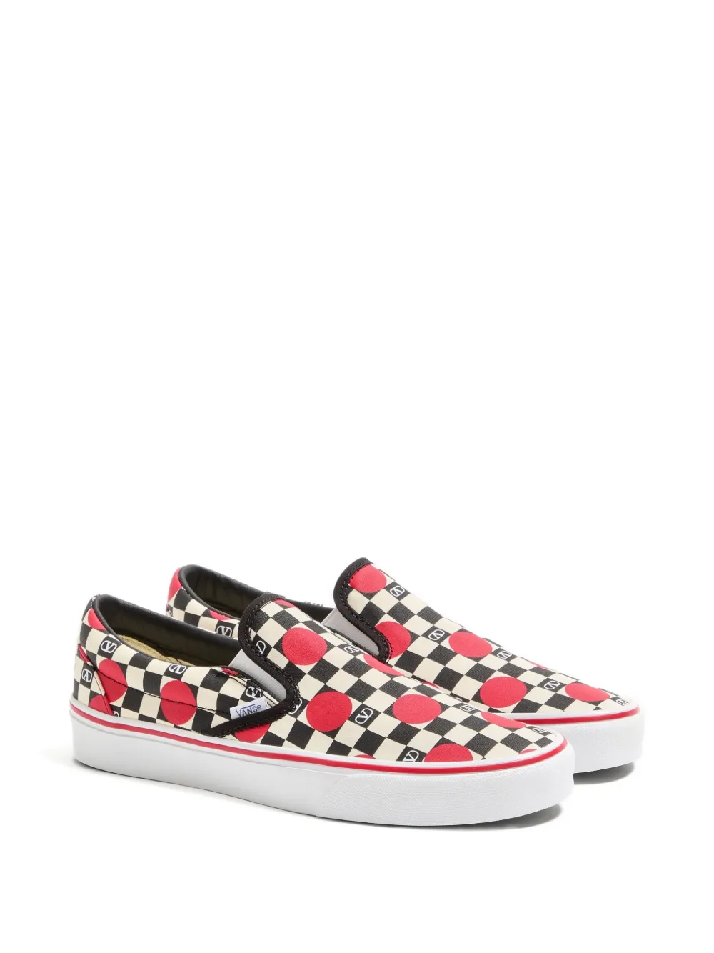 Valentino Garavani x Vans VLogo geruite sneakers met stippen Zwart