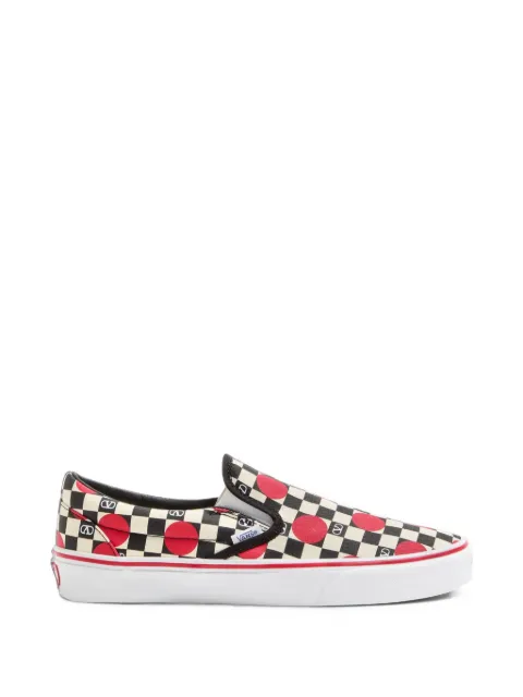 Valentino Garavani x Vans vlogo checkerboard print and polka dot slip-on sneakers