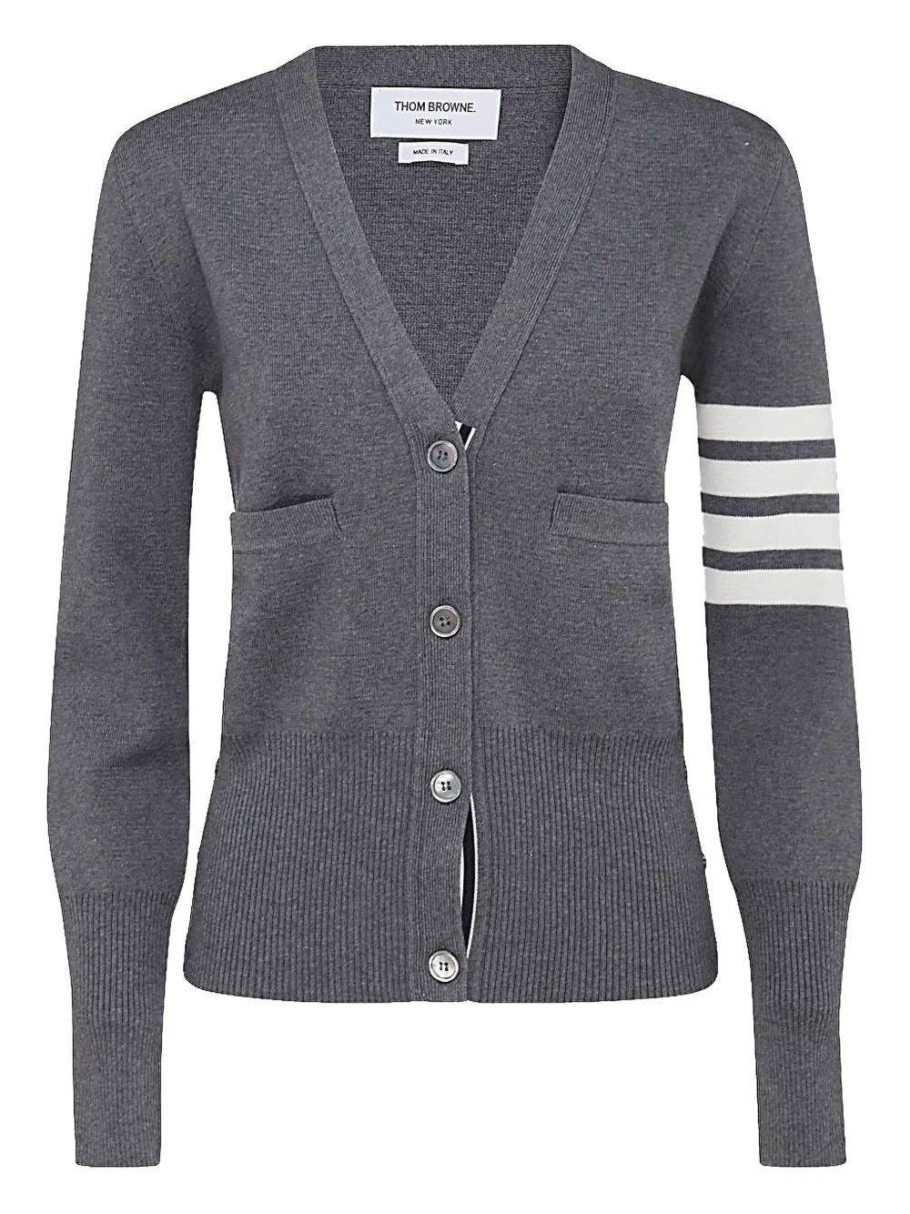 Thom Browne stripe-detail cardigan | Grey | Image 1