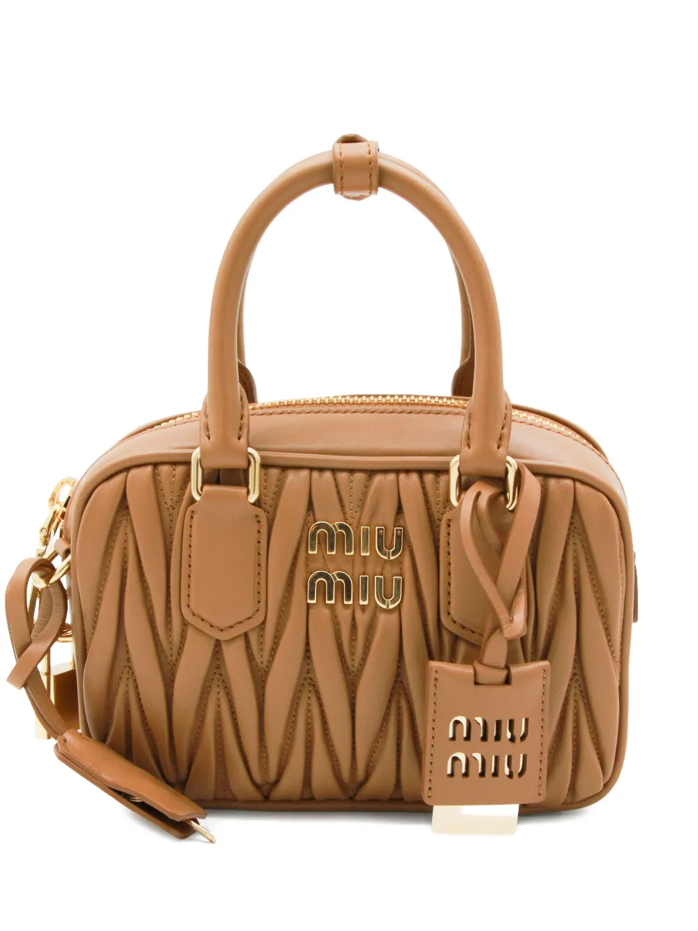 Miu Miu Arcadie Matelassé leather tote bag | brun | Image 1
