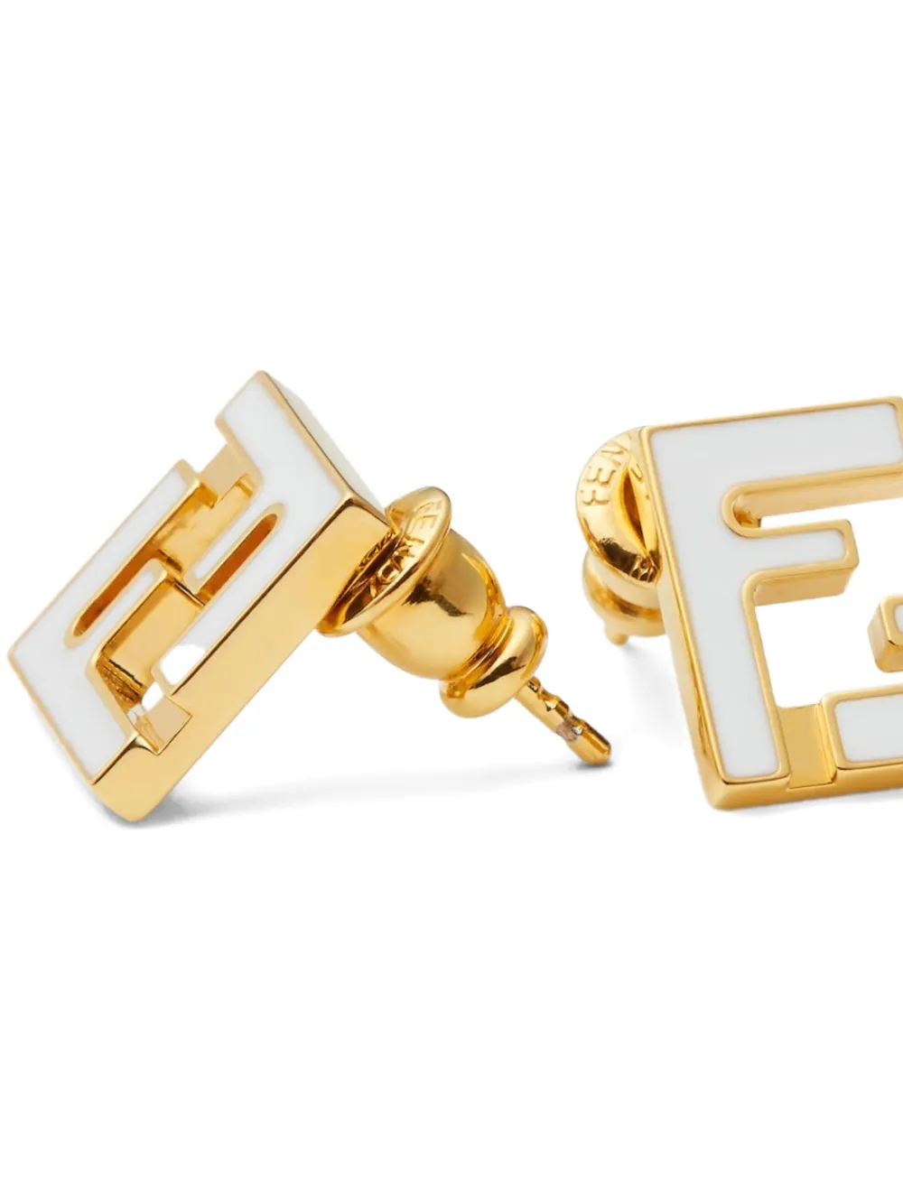 FENDI ゴールド FFロゴピアス 片耳のみ FENDI FFロゴ ピアス | ゴールドトーン | FARFETCH JP