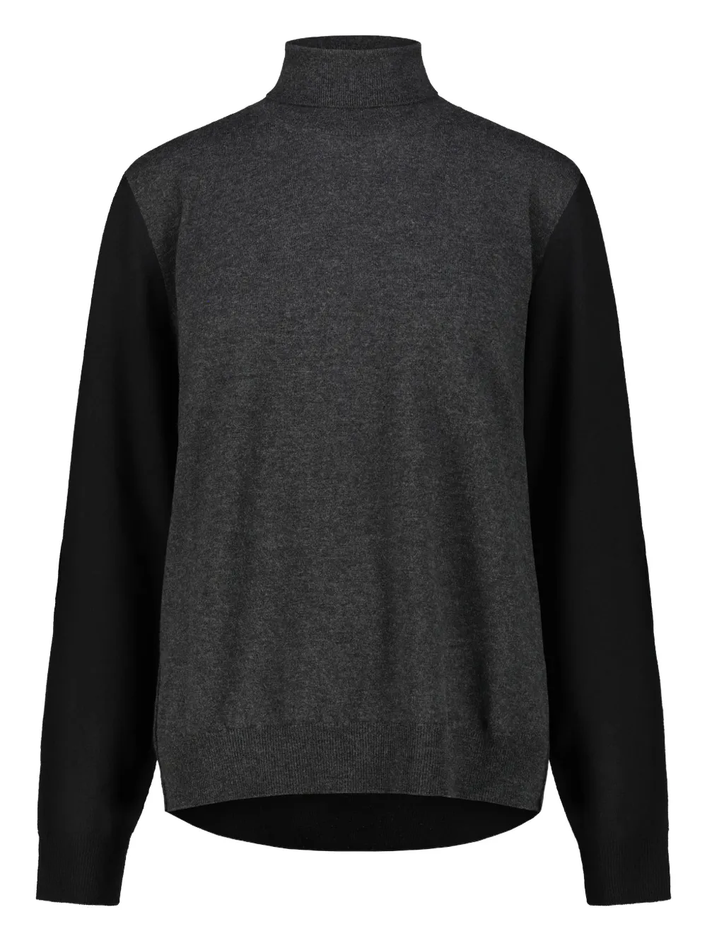 Maison Margiela colour block roll-neck sweater - Grigio