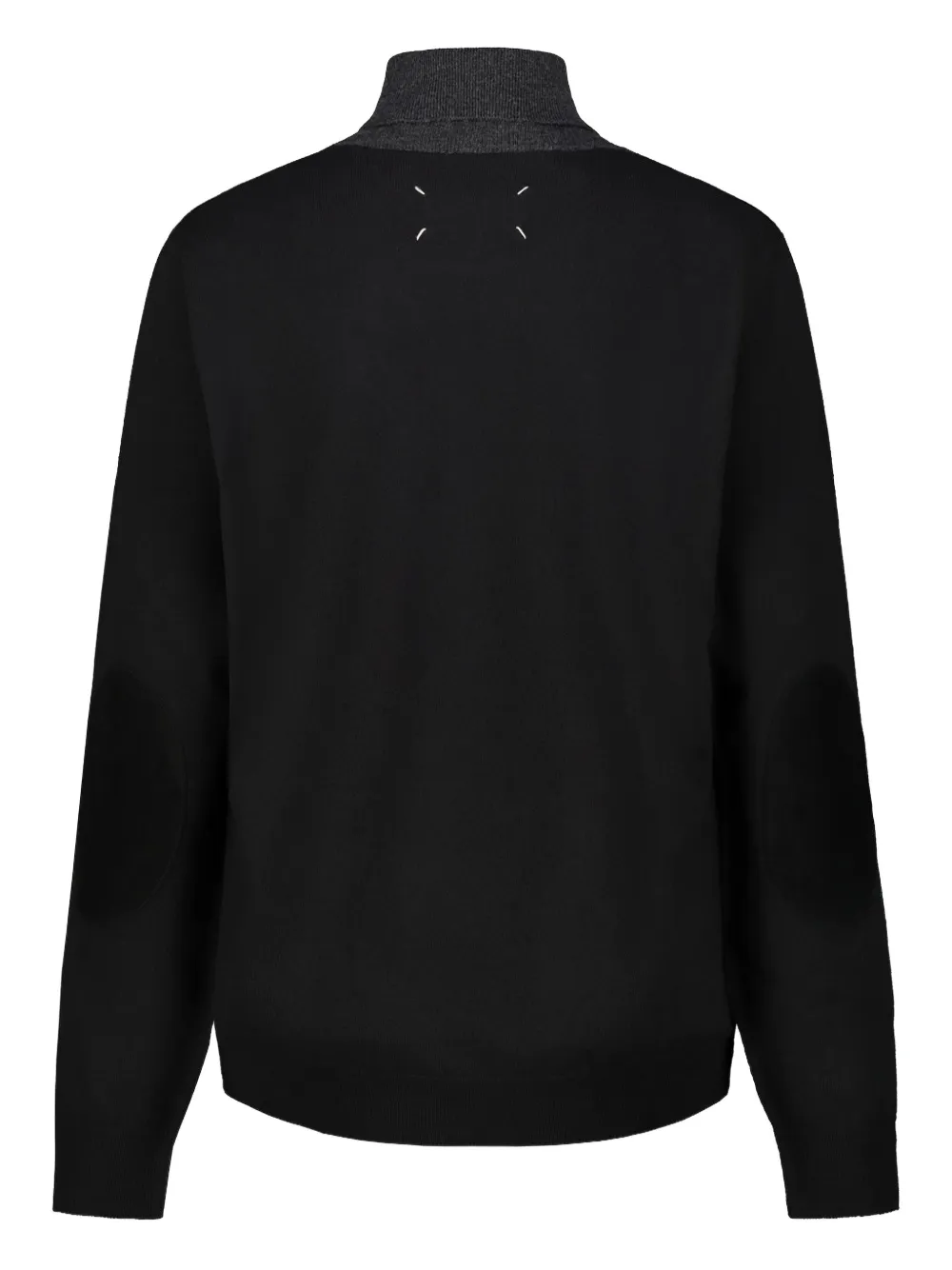 colour block roll-neck sweater