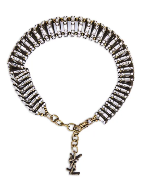 Saint Laurent collar con detalles de cristal