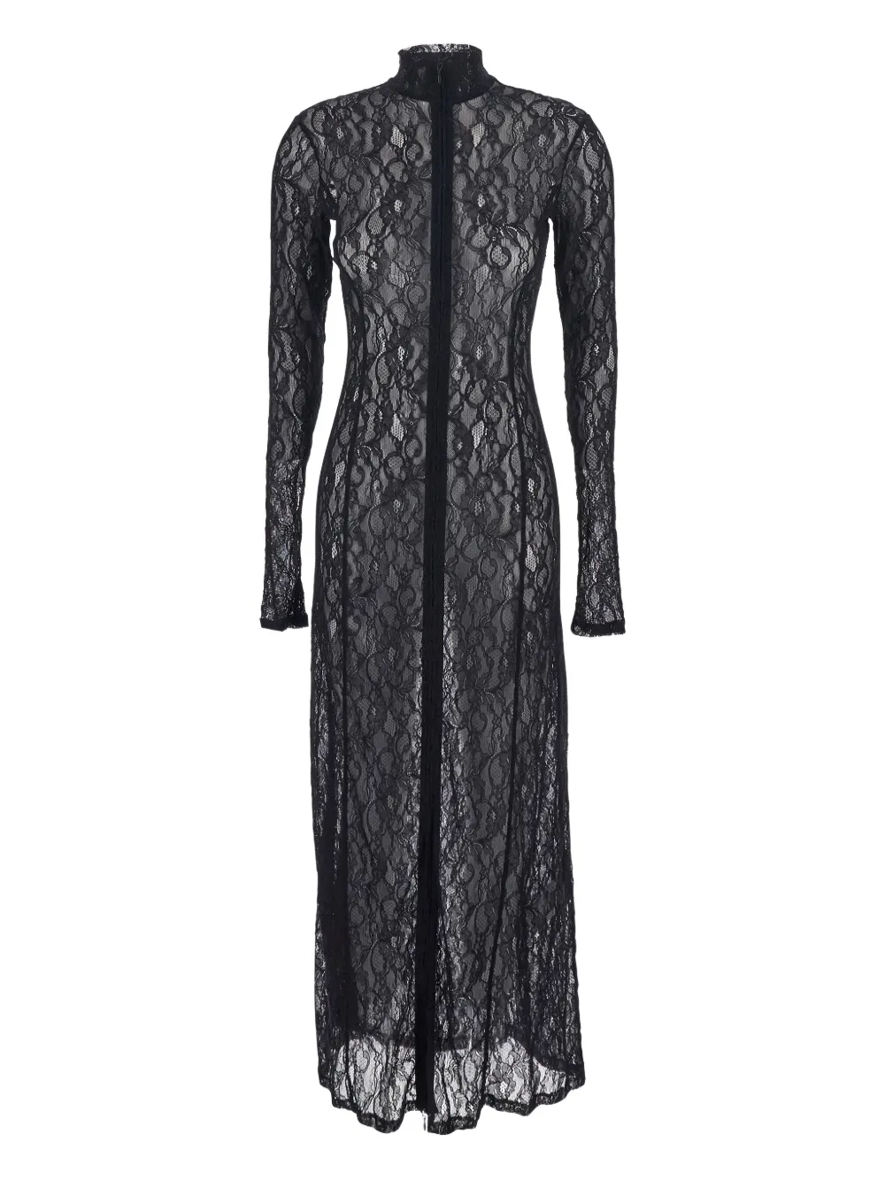 Msgm High-neck Maxi Dress In Black