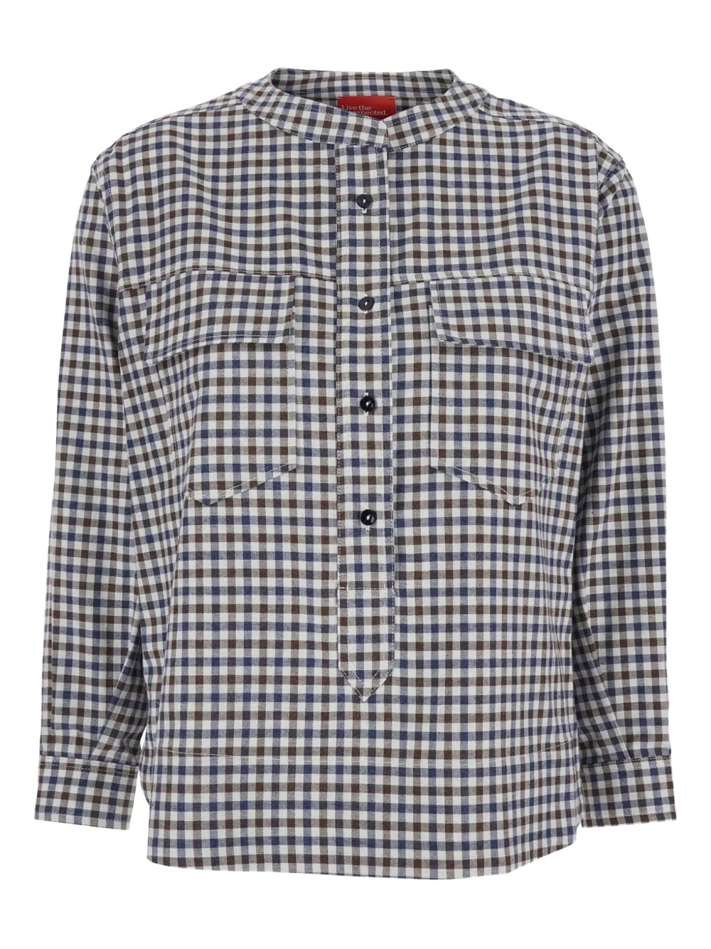 Merci Flap Pockets Check Shirt In Multi
