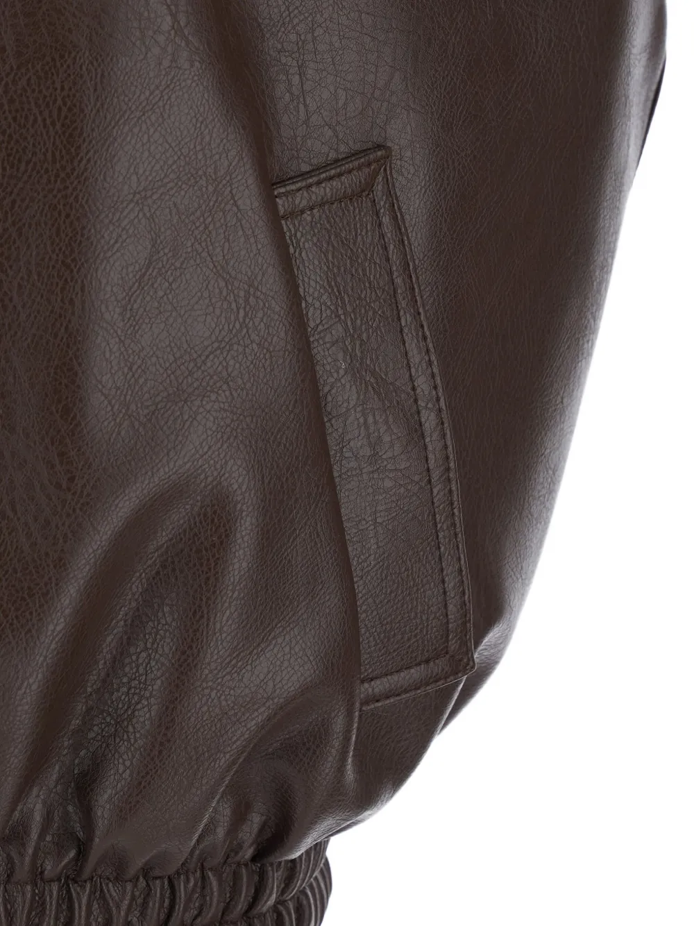 Msgm Reversible Sleeveless Jacket With Logo Patch On The Rear In Ecofur And Ecoleather Woman In Brown