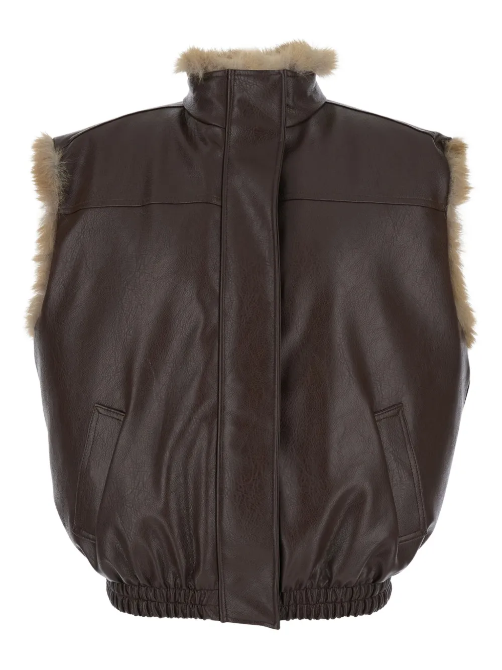 MSGM reversible sleeveless vest | Brown | Image 1
