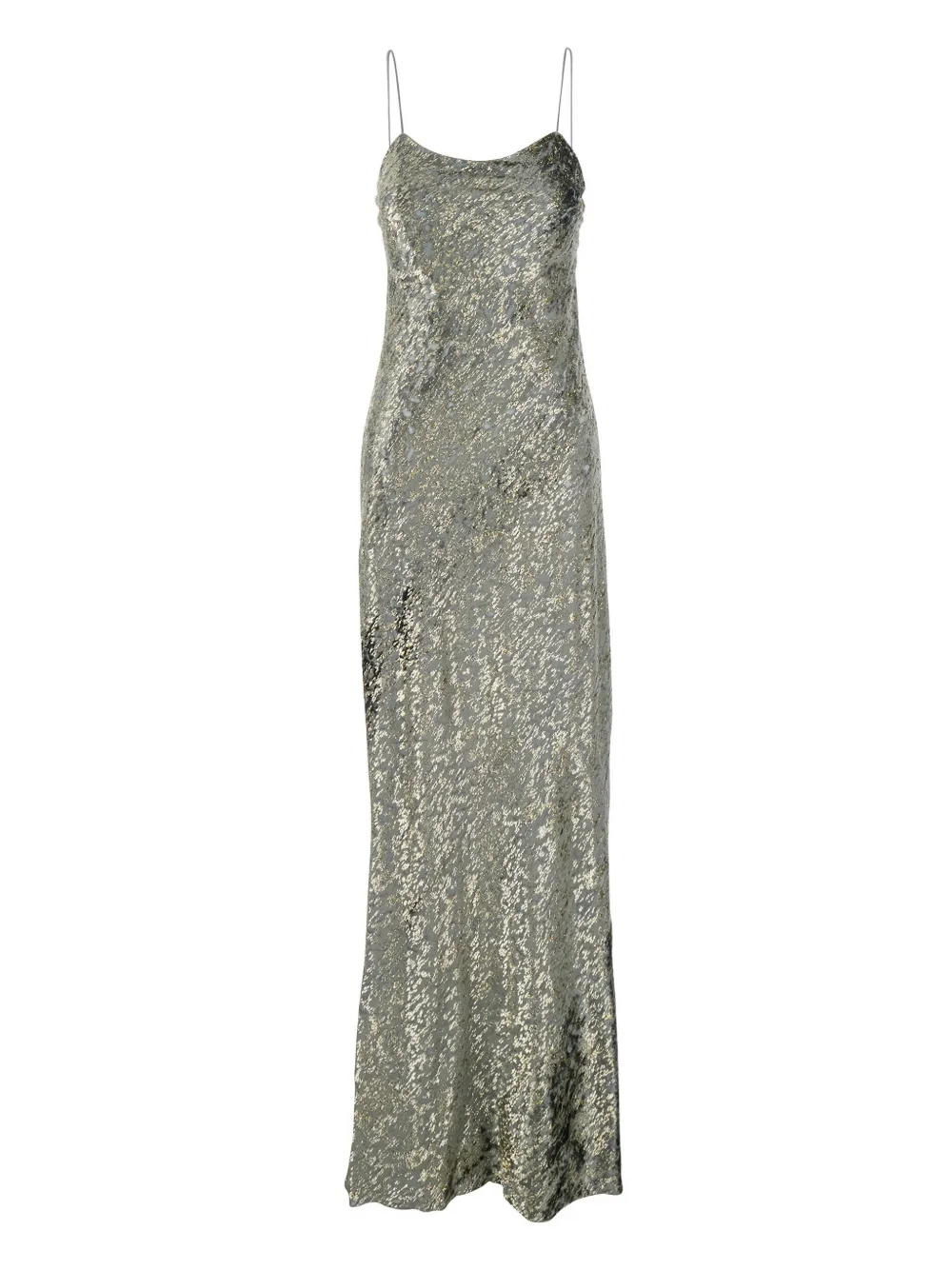 Forte Forte metallic-finish maxi dress | Grey | Image 1