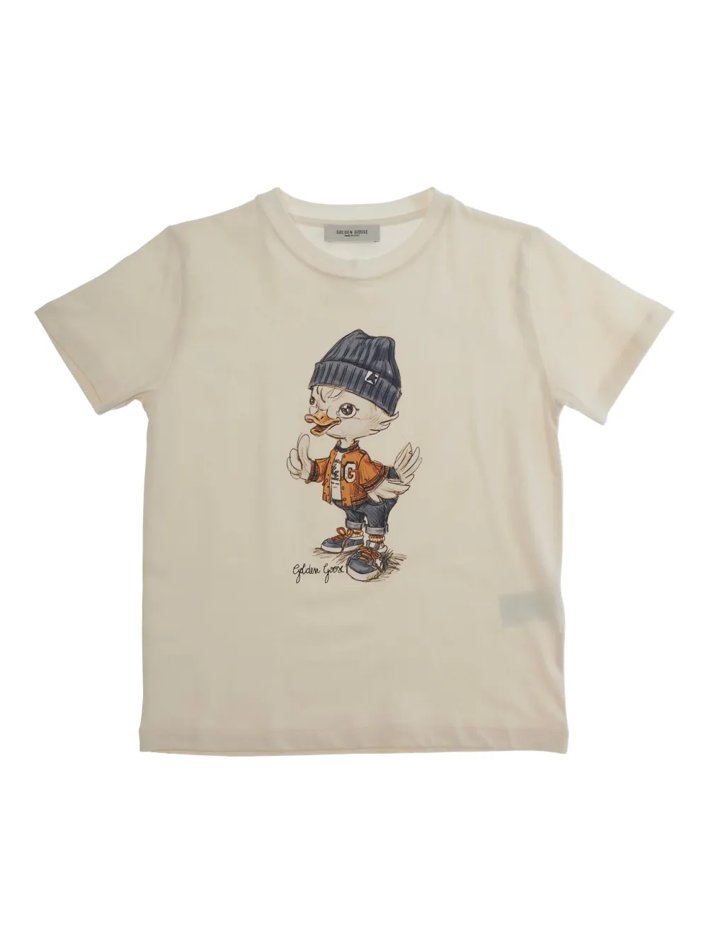 Golden Goose Kids cartoon print T-shirt - Toni neutri