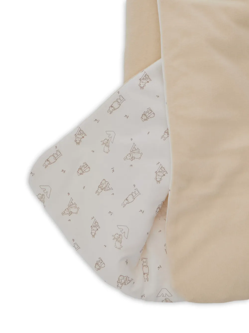 Emporio Armani Omkeerbare deken met geborduurd logo Beige