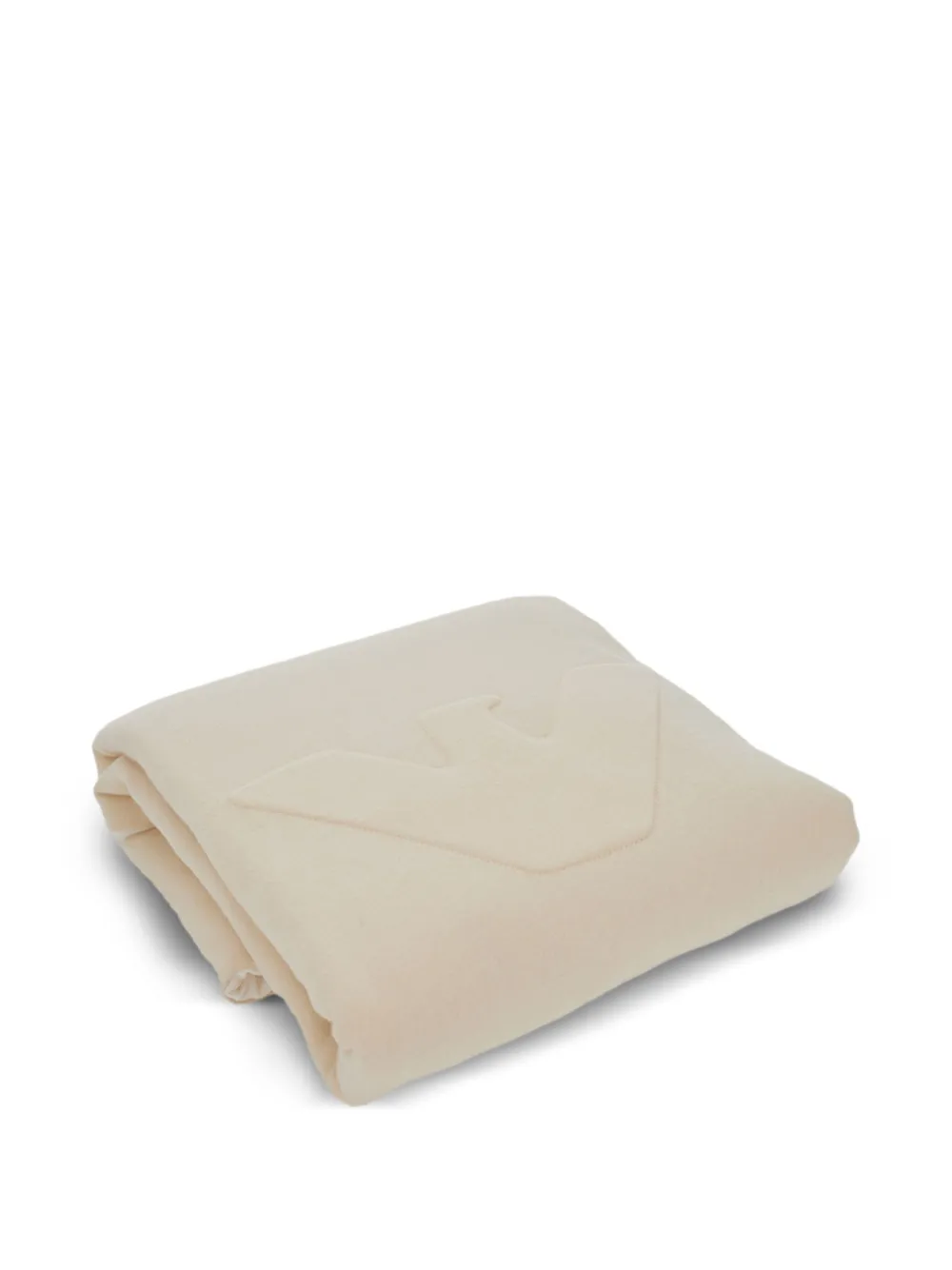 Emporio Armani Omkeerbare deken met geborduurd logo - Beige