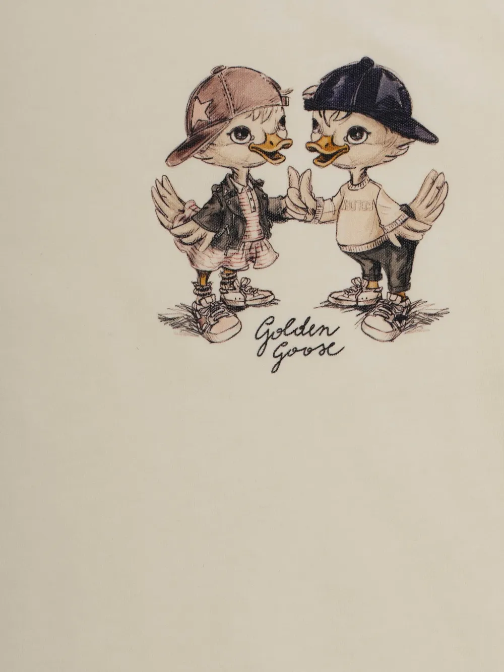 Golden Goose Kids Journey T-shirt met grafische print Beige