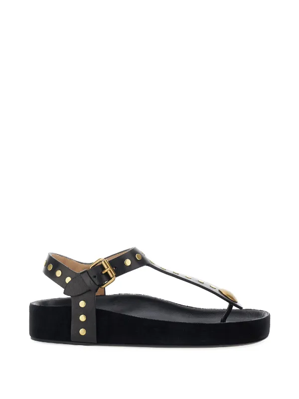 ISABEL MARANT スタッズトリム サンダル | ブラック | FARFETCH JP