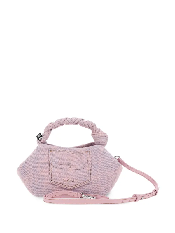 GANNI Mini Bou Denim Tote Bag | Pink | FARFETCH