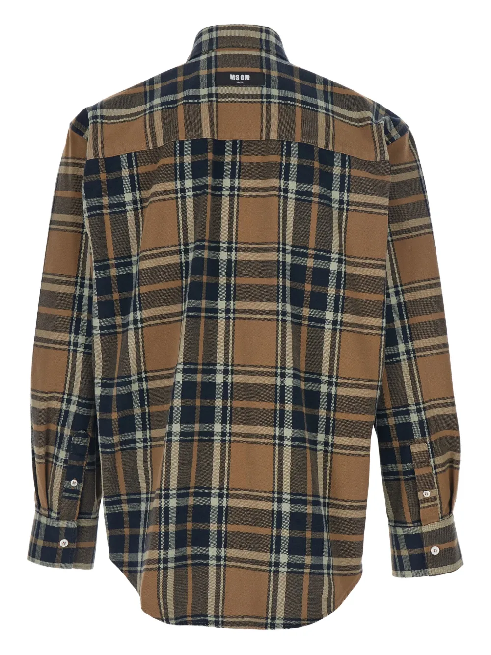 MSGM logo-patch check-pattern shirt | Image 2