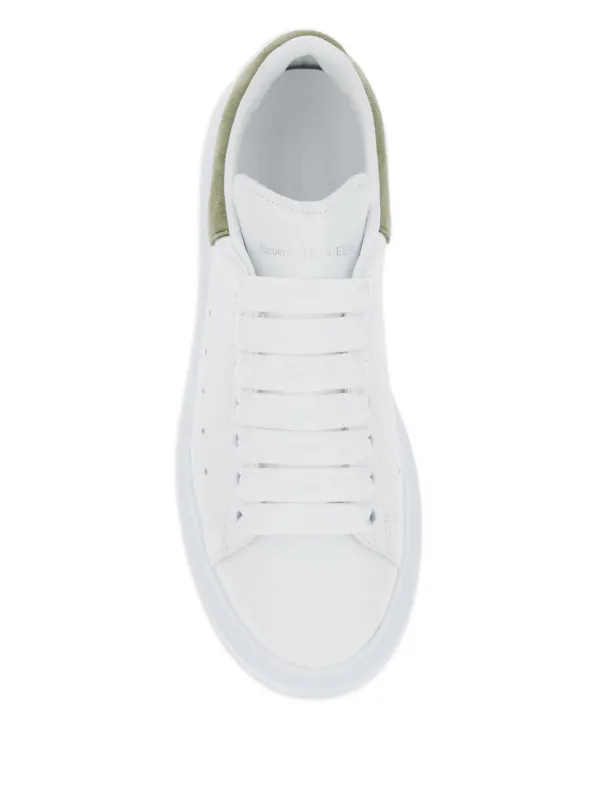 Alexander McQueen White Perforated Leather Low-Top Sneakers Alexander McQueen Perforated Leather Oversized Sneakers  main image 3
