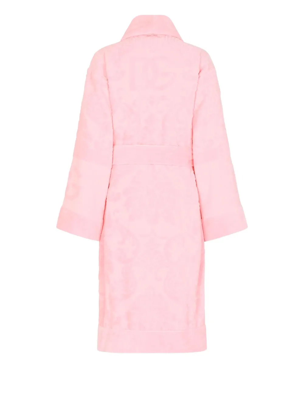 Dolce & Gabbana Casa Patch-pocket Bathrobe In Pink
