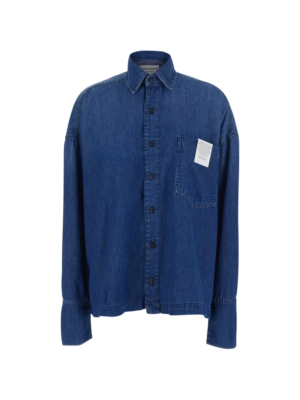 ICON DENIM chest pocket shirt - Blu