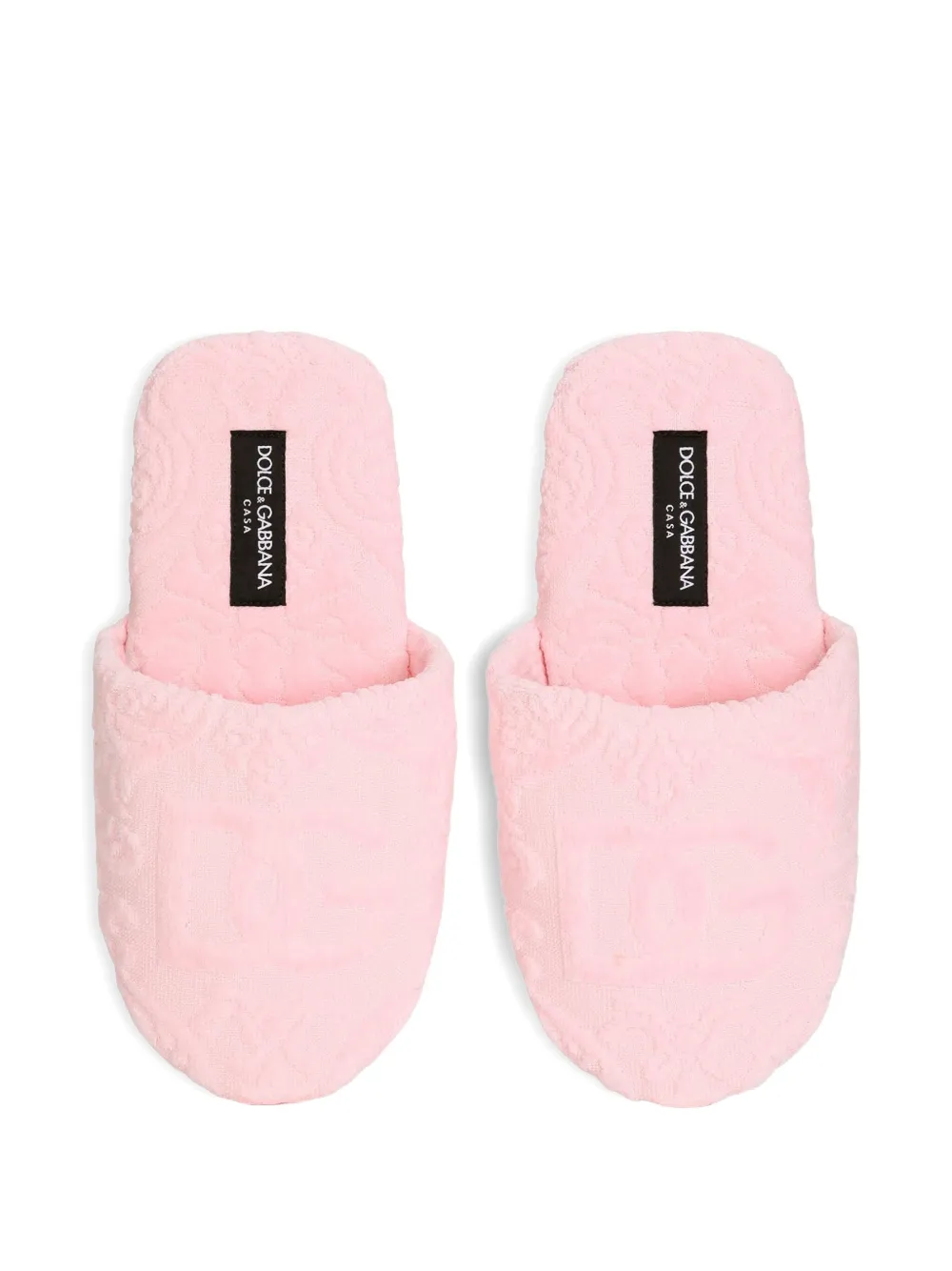 Dolce & Gabbana Casa Slippers met geborduurd logo Roze