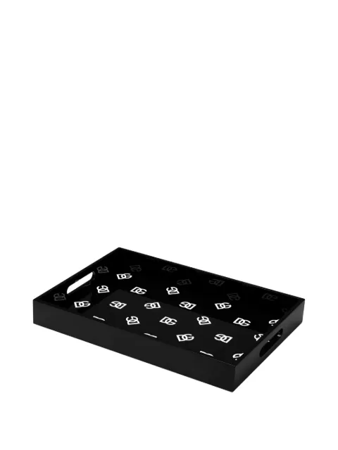 Dolce & Gabbana Casa bandeja rectangular con logo estampado de 46cm x 30cm