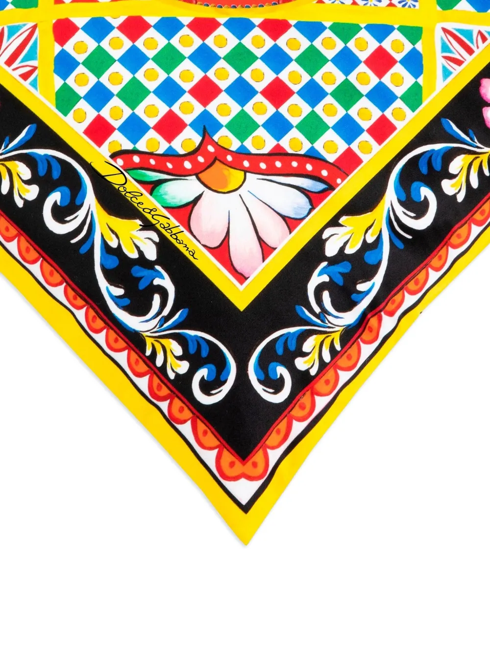 Dolce & Gabbana Casa Graphic-print Cushion In Yellow