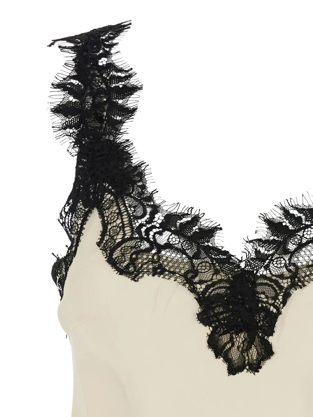 Gold Hawk Lace V-neck Top In Neutral