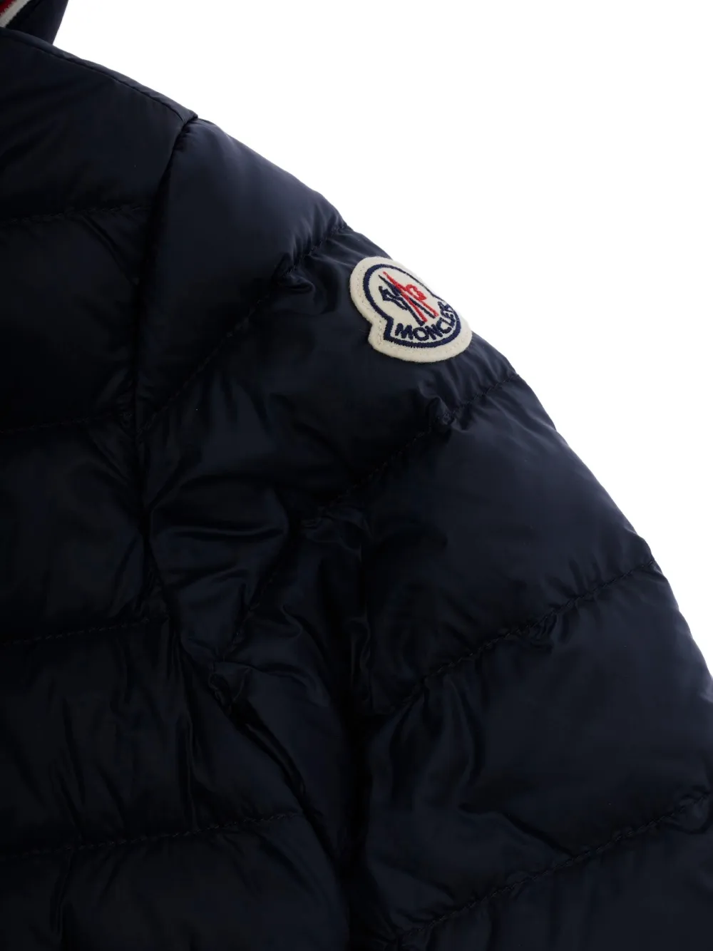 Moncler Enfant Jas met capuchon Blauw