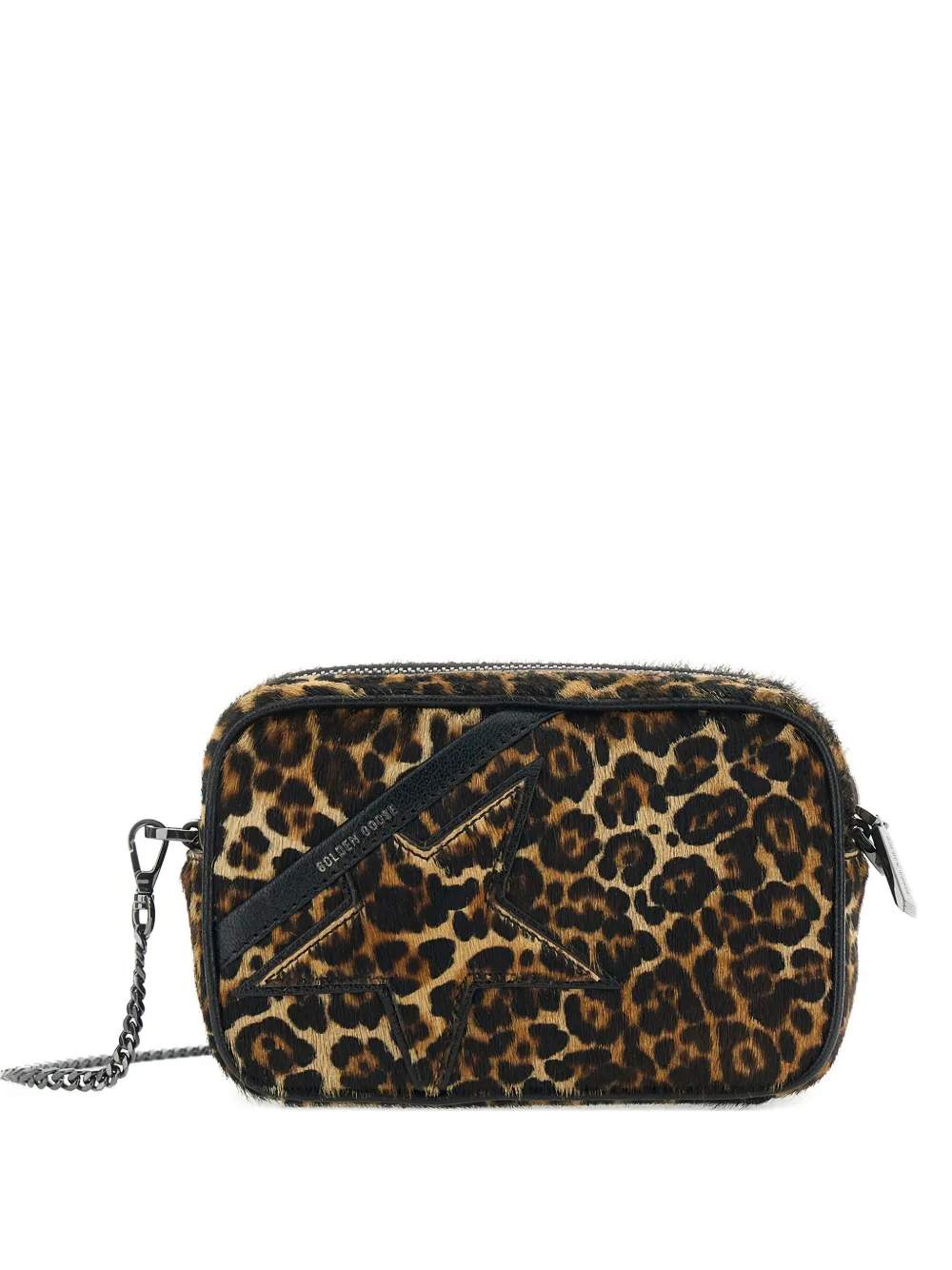 Golden Goose mini Star leopard-print shoulder bag - Marrone