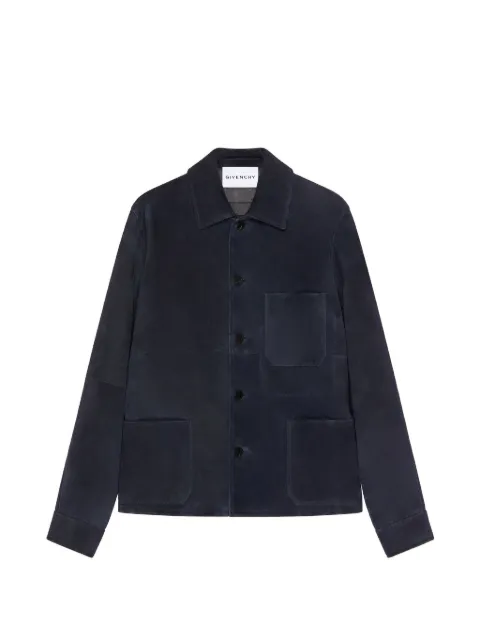Givenchy couture seam overshirt in suede