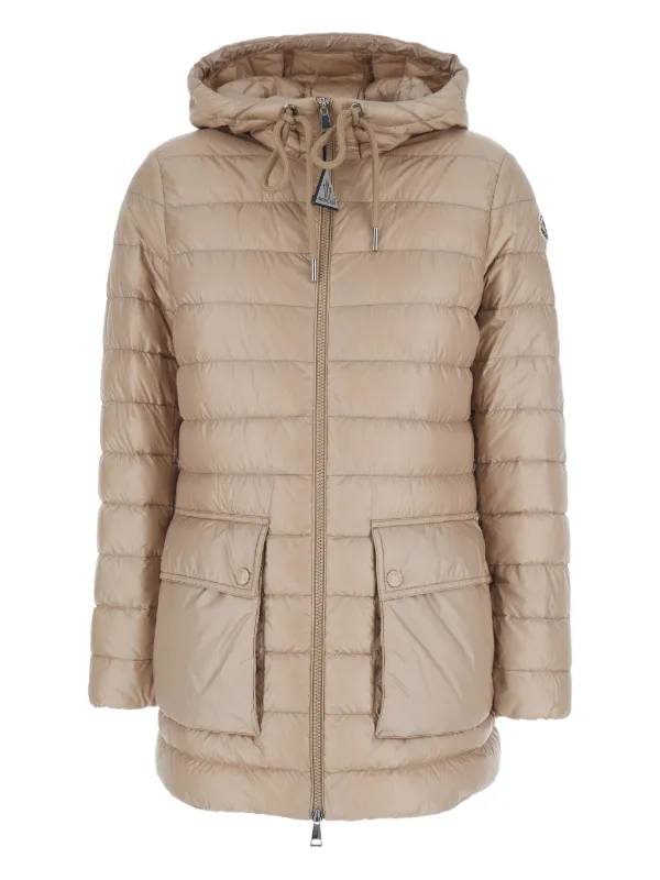Moncler フーデッド コート | ニュートラル | FARFETCH JP