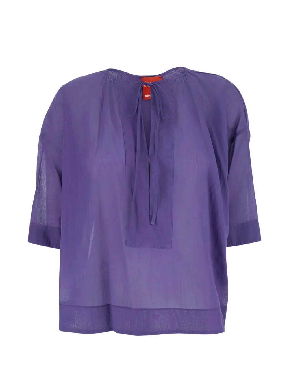 Merci tie-neck semi-sheer blouse - Viola