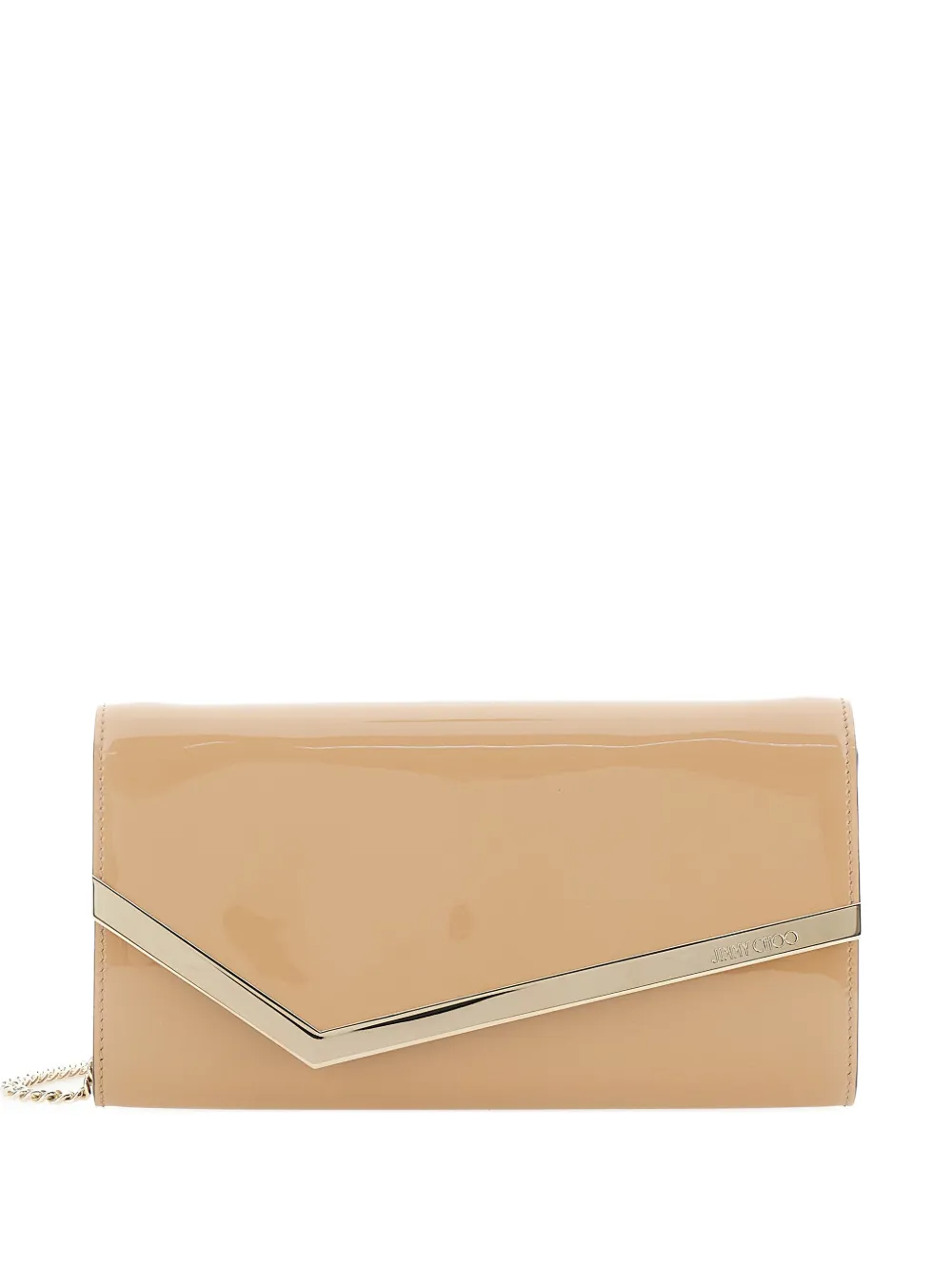 Jimmy Choo Emmie leather clutch bag - Toni neutri