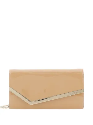 Jimmy Choo Emmie Leather Clutch Bag | Gold | FARFETCH CA