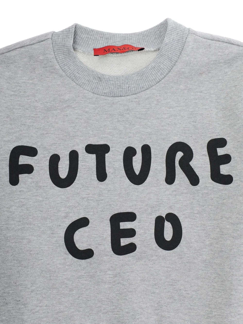 Max & Co Crew-neck Graphic-print Sweatshirt In Gray