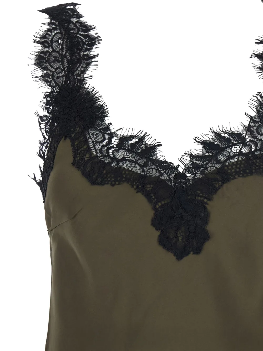  Gold Hawk Lace V-neck Top - Green 