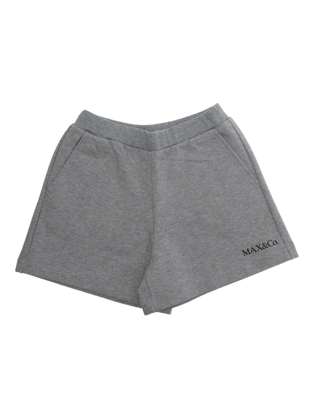 MAX&Co. Kids logo-detail shorts - Grigio