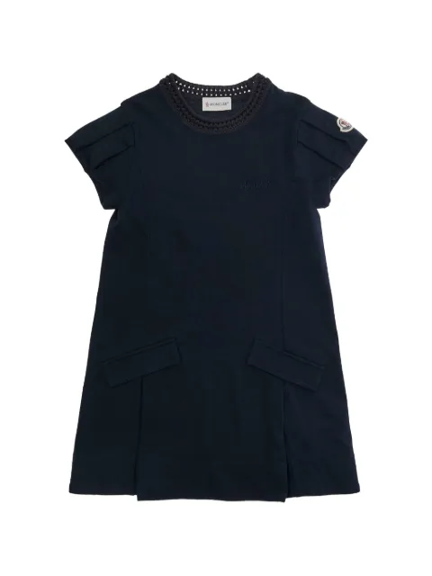 Moncler Enfant robe à col en crochet