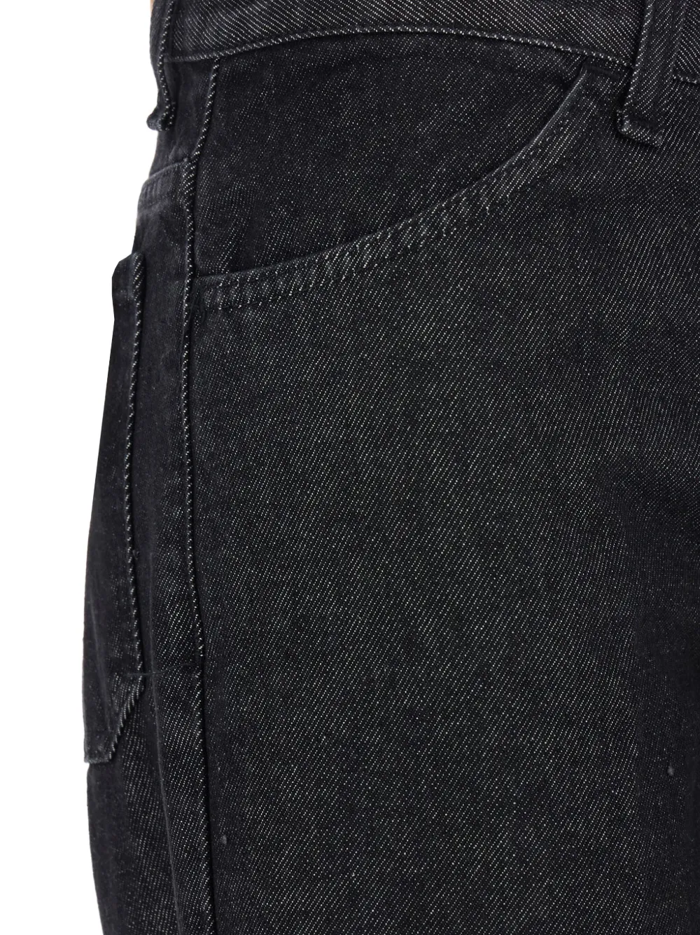 Merci Belt-loops Logo-patch Jeans In Black