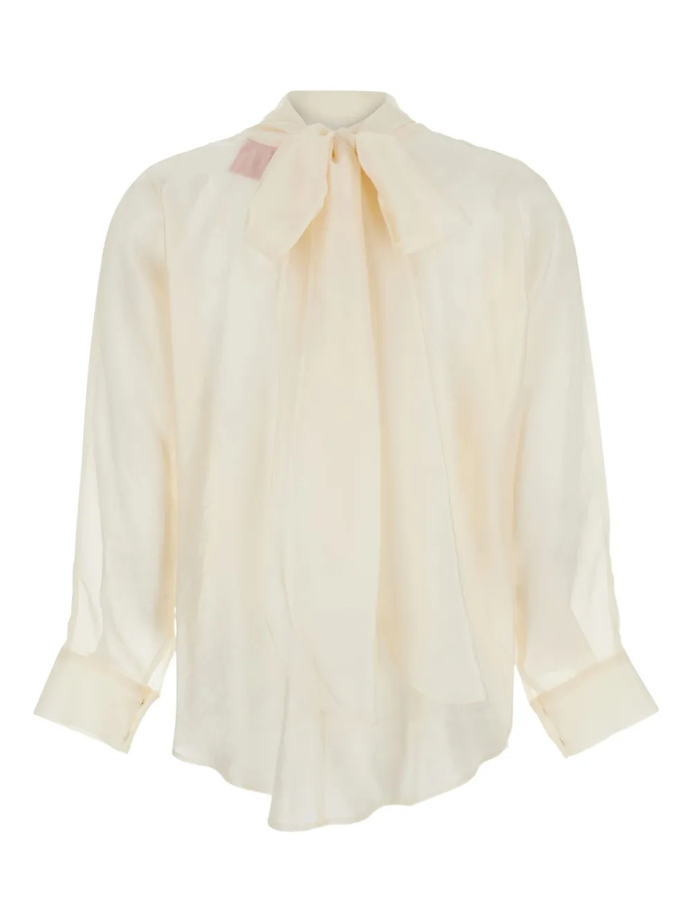 Merci Pussybow Long-sleeve Shirt In Neutral