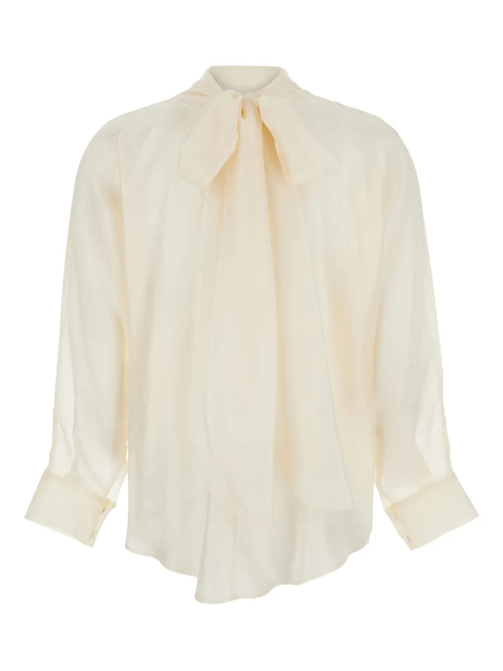 Merci Camisa mangas longas com laço | Neutro | Image 1