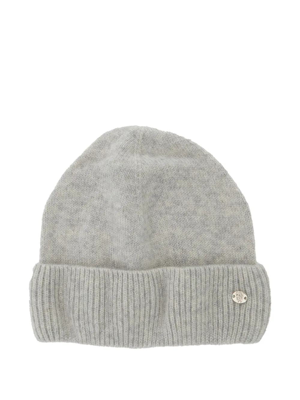 Helen Kaminski ribbed logo plaque beanie - Grigio
