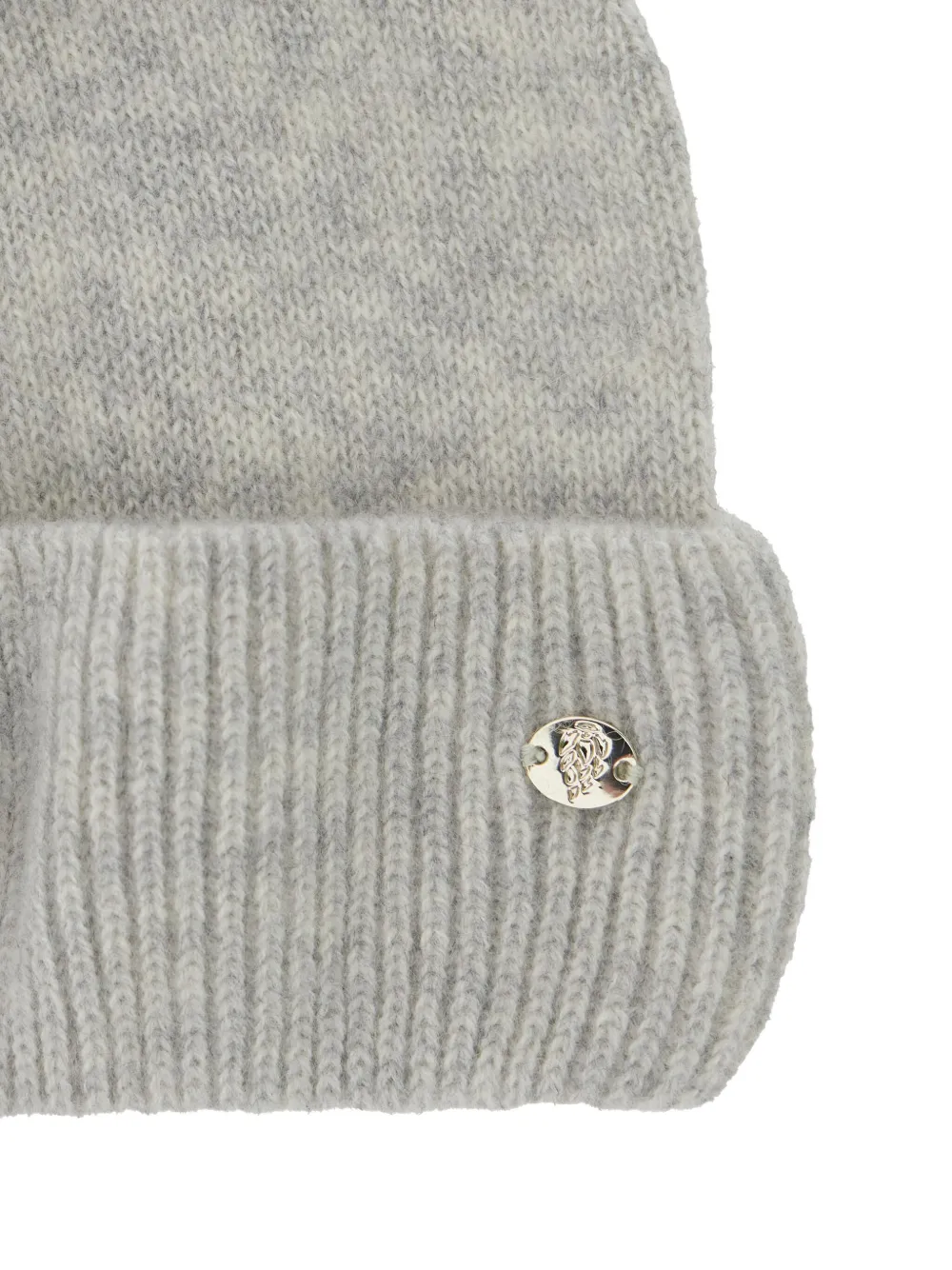  Helen Kaminski Ribbed Logo Plaque Beanie - Grey 