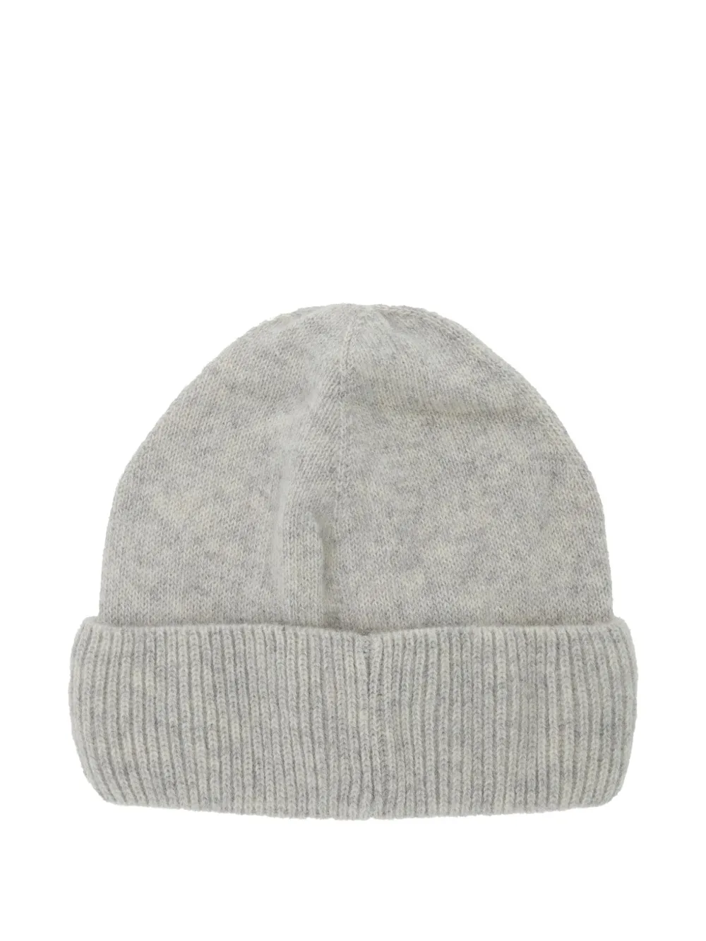 Helen Kaminski ribbed logo plaque beanie - Grijs