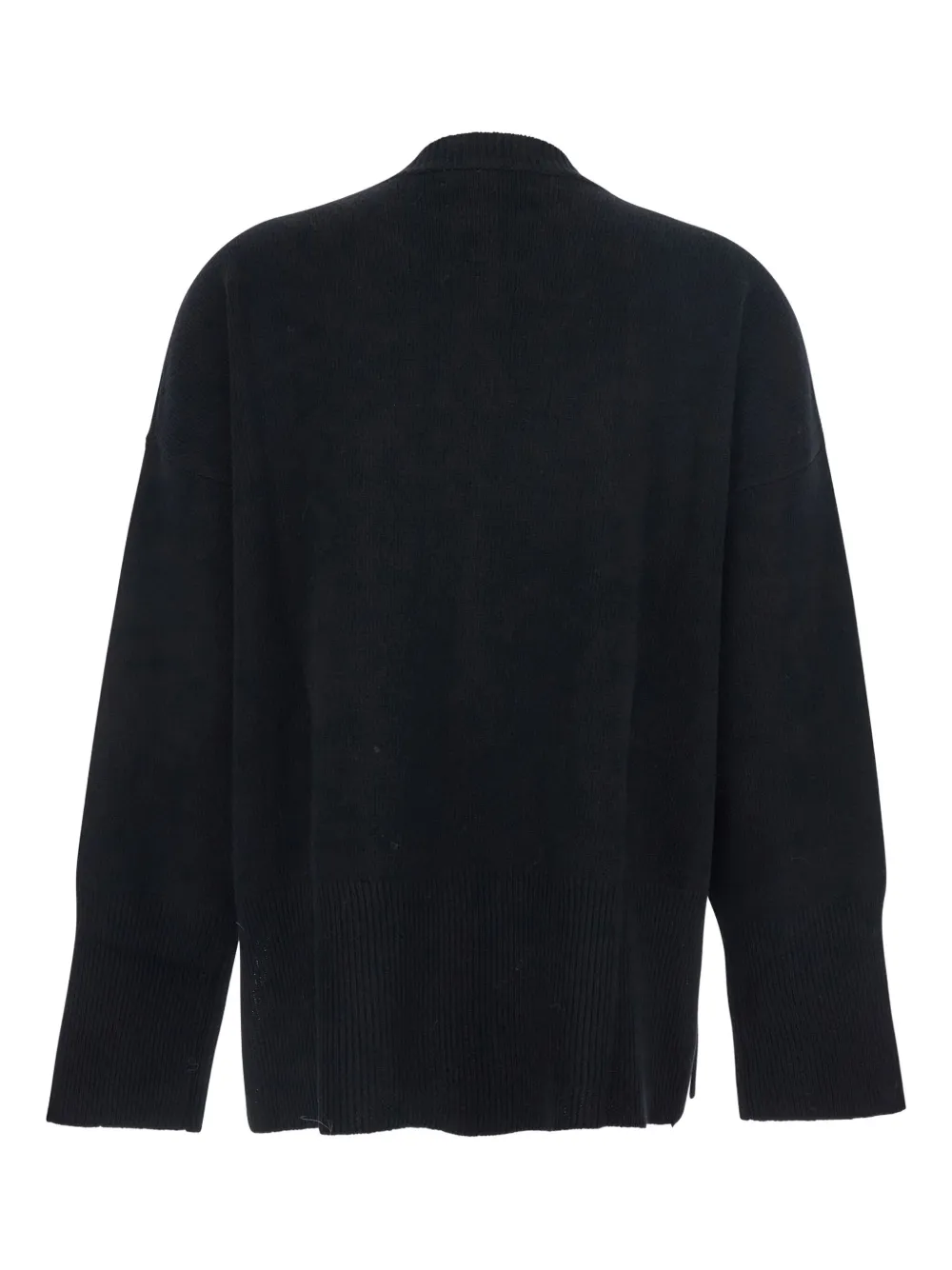 Grifoni Ribbed Crew-neck Sweater In Black