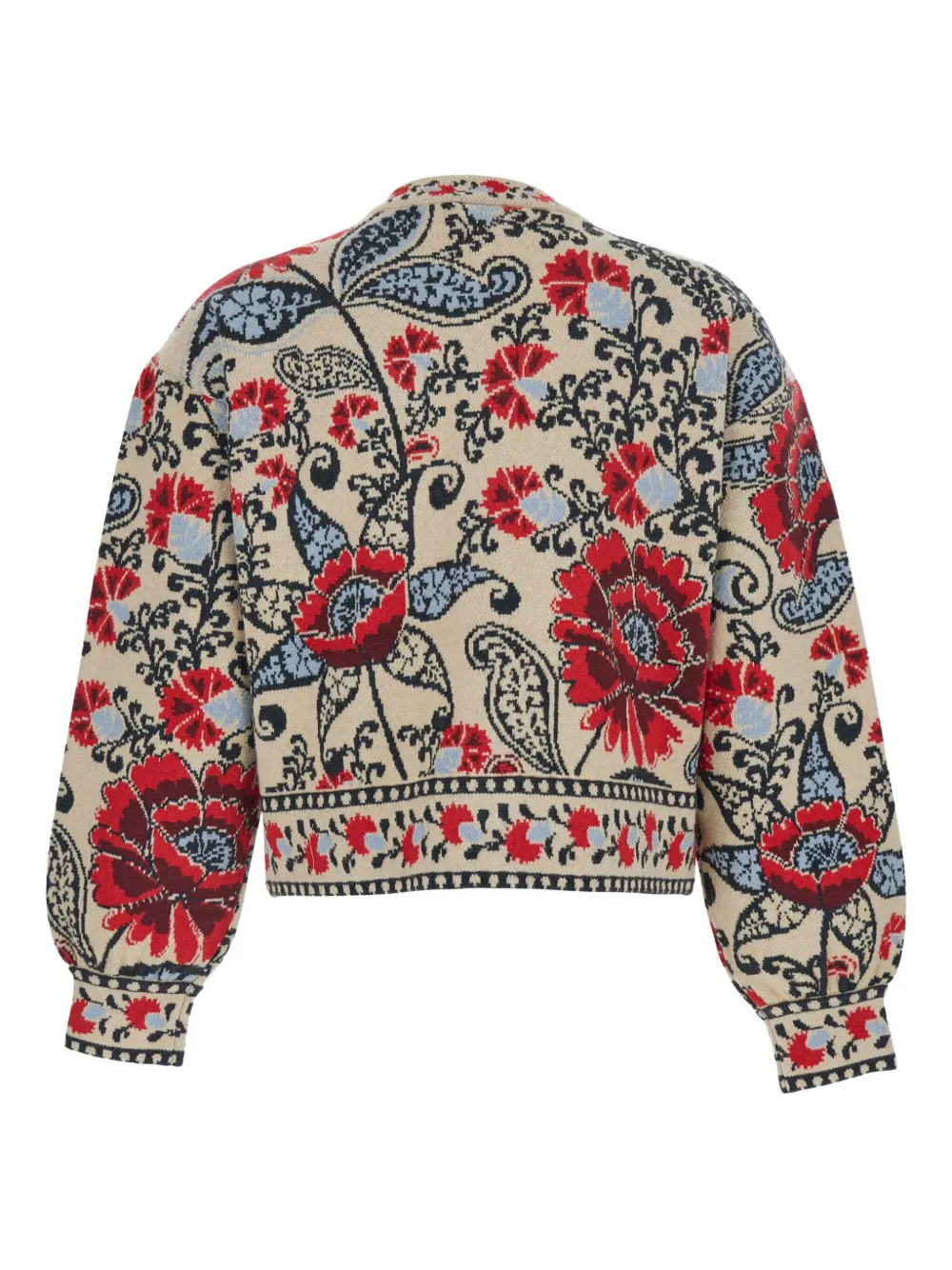 FARM Rio Vest met ronde hals en bloemenpatroon Beige