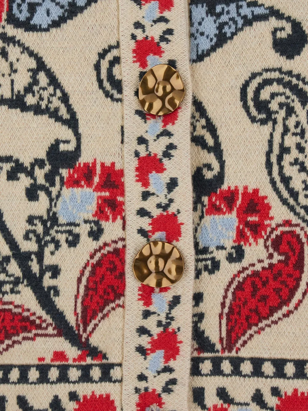 FARM Rio Vest met ronde hals en bloemenpatroon Beige