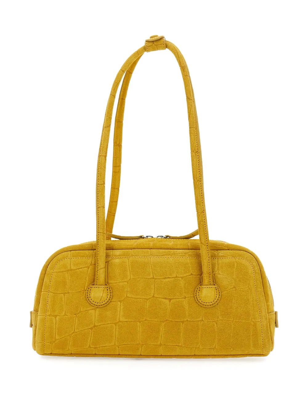Marge Sherwood Boston crocodile-embossed shoulder bag - Geel