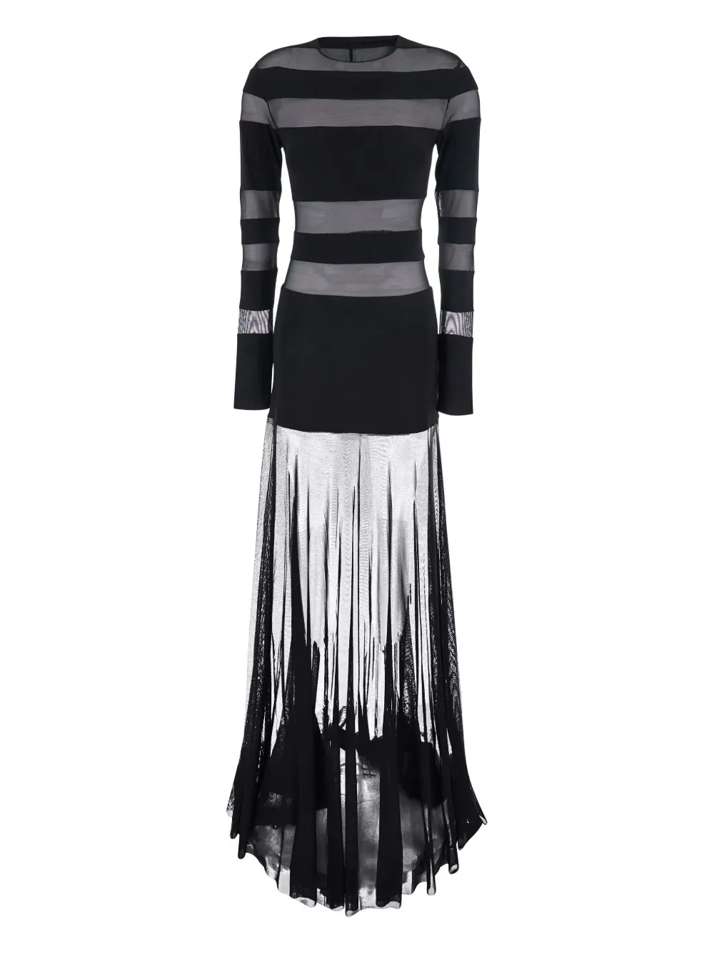 Norma Kamali semi-sheer flared dress | Black | Image 1